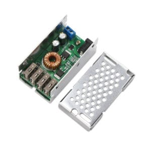 DC-DC Buck Power Supply Module 9-36V to 5V Low Voltage Regulator Converter 5A 25W Volt Transformer with 4 USB Port