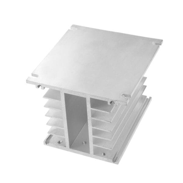 H-Shaped Aluminum Heat Sink 10A - 100A Aluminum Three-Phase SSR Heat Sink Base 110x100x80mm SSR Heat Radiator High-Performance SSR Heat Sink For Optimal Cooling