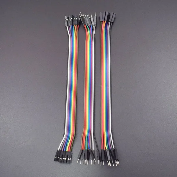 30 Pieces Jumper Wire Set, 10 Male to Male + 10 Female to Female + 10 Male to Female