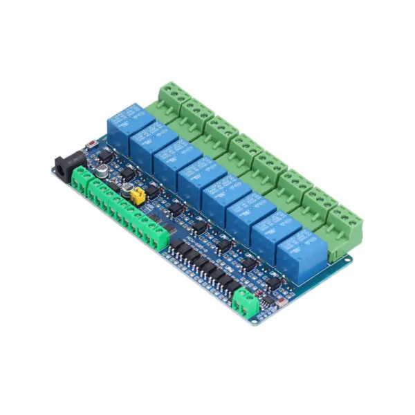 Modbus 8 Channel Relay Module 12V Modbus RTU 8 Channel Relay Module Input Optocoupler Isolation RS485 MCU