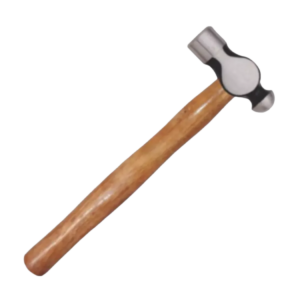 1 Wooden Handle Ball Pein Hammer With 200GM High-Carbon Steel For Metalwork & Auto Body Repair