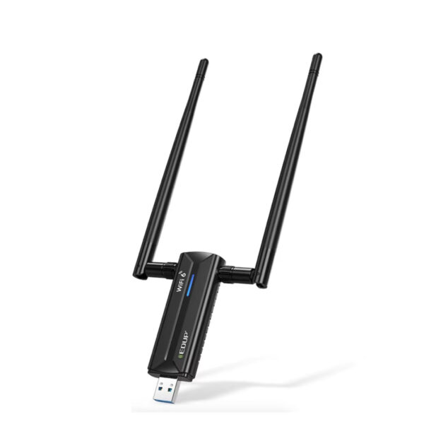EDUP AX5400 WiFi 6E Wireless USB Dongle 802.11ax Tri-Band (2.4GHz/5GHz/6GHz) Network Adapter with 5400Mbps High-Speed Performance For Desktops and Laptops