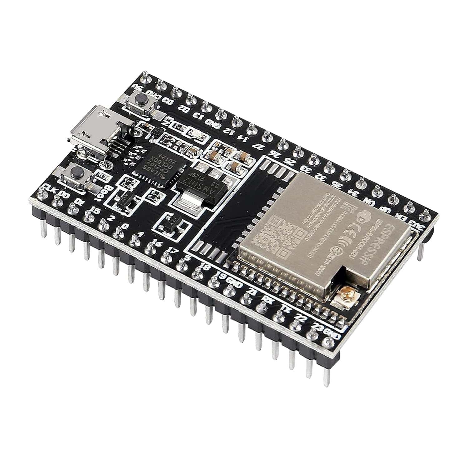 Carte Développement ESP32 Avec Antenne - ESP32-DevKitC, WROOM-32U, Compatible Arduino