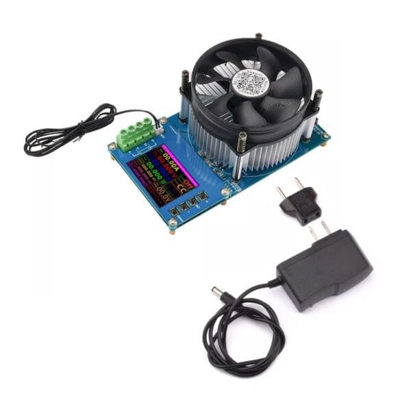 Black 2.4" 150W DC Load Battery Tester 150W DC Electronic Load Meter Portable Battery Tester High-Power 150W DC Load Battery Tester with Black 2.4 Inch Display
