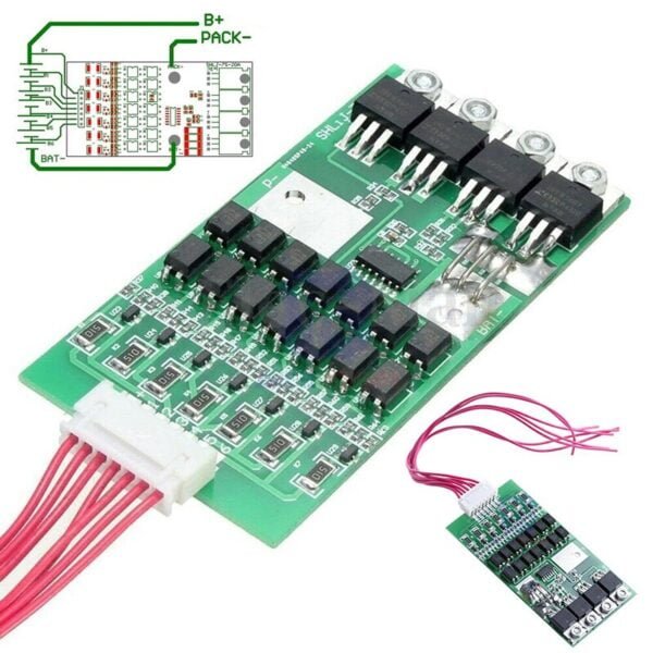 7S 20A Lithium Li-Ion LiFePO4 Battery BMS Protection Board With Balancing