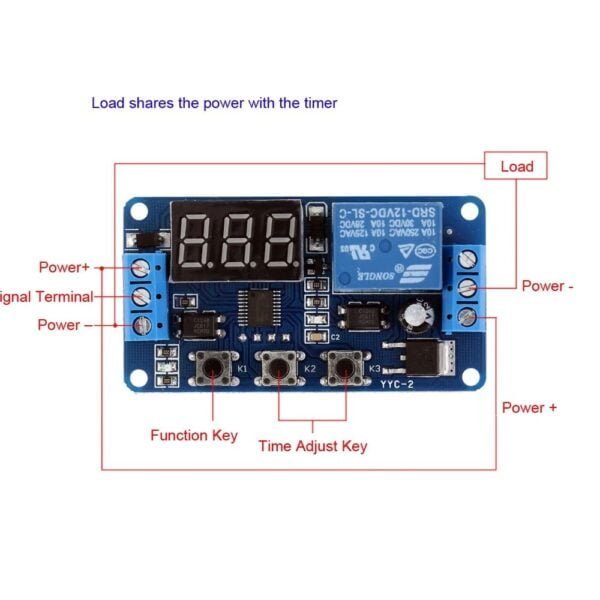 12V Relay Module With Automatic Delay Timer