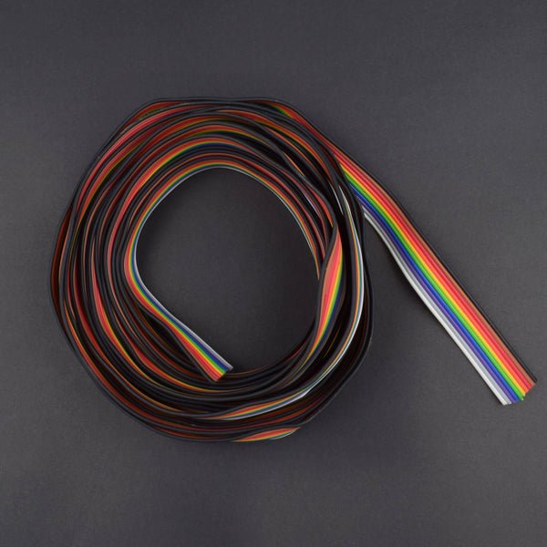 10 Core Rainbow Color Flat Ribbon Wire Cable (1Meter)