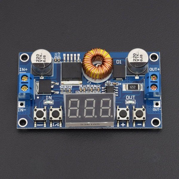 5A 75W XL4015 DC-DC Adjustable Step Down Buck Converter Power Supply Module with LED Voltmeter