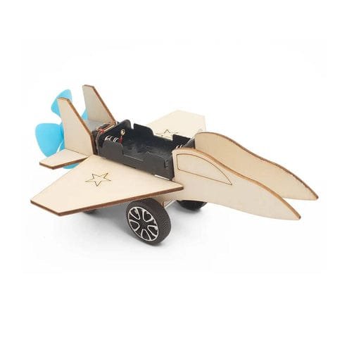 DIY Fighter Aircraft STEM Kit Steam Toy Plane Fighter Aircraft DIY Puzzle Pack STEM Toy Science Education Set With Robotic Project Perfect For School Project