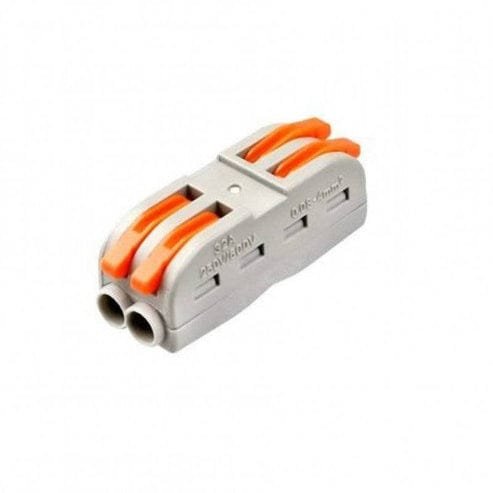 CH-812 SPL-2 Pole Wire Connector CH-812 0.08-2.5mm SPL-2 Pole Wire Connector with Spring Lock Lever for 2 Wire line Connection