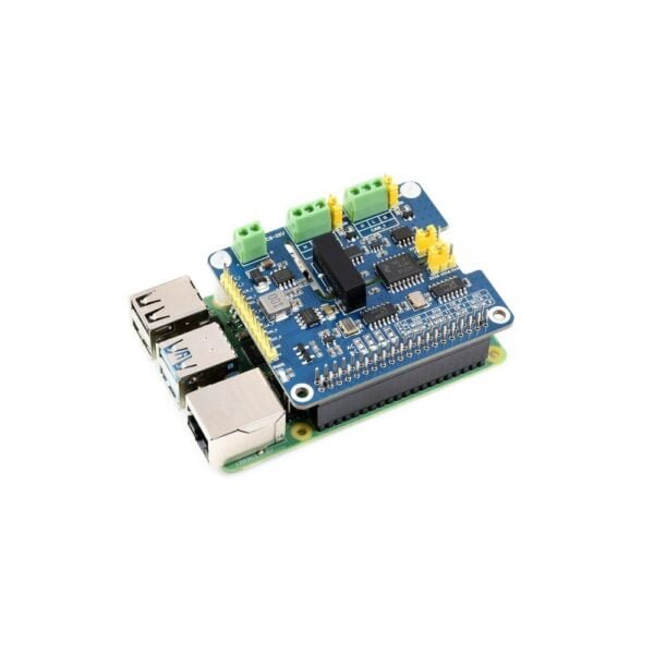 2-Channel Isolated CAN FD Expansion HAT For Raspberry Pi, Multi Protections