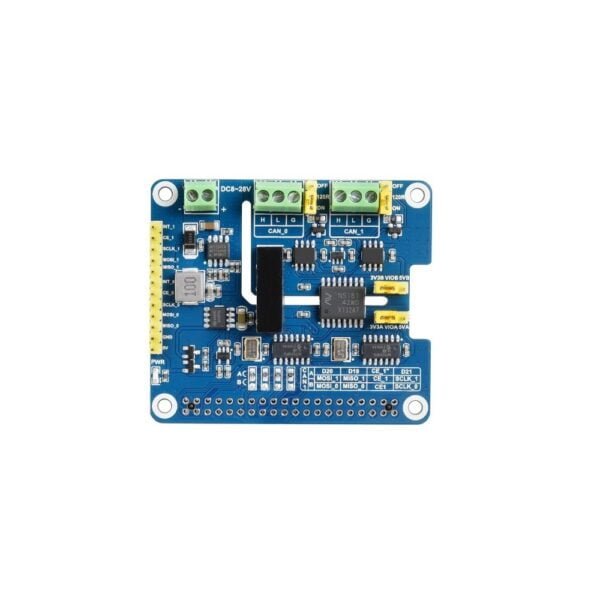 2-Channel Isolated CAN FD Expansion HAT For Raspberry Pi, Multi Protections