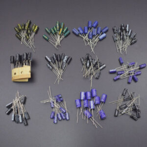 120pcs 12 value 1uF-470uF Electrolytic Capacitor Kit for Electronics Project