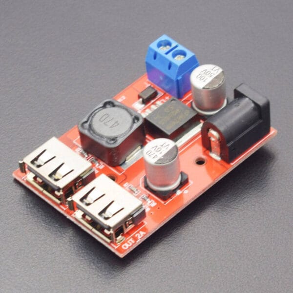 22836 DC-DC Voltage Regulator LM2596S Buck Converter Step Down Power Supply Module 6-40V to 5V 3A Dual USB