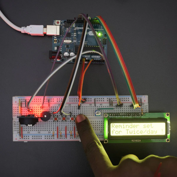Make a Medicine reminder alarm using DS3231 RTC Module & 16*2 LCD with Arduino Uno