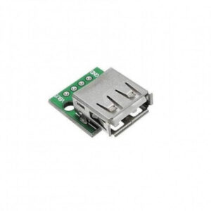 25095 USB Type A Female Breakout Board 2.54mm Pitch 4P Adapter Connector DIP Socket Breakout Board for Power Supply