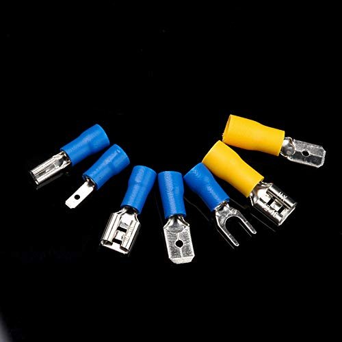 280Pcs 3Colors Assorted Insulated Spade Crimp Terminal Butt Electrical Wire