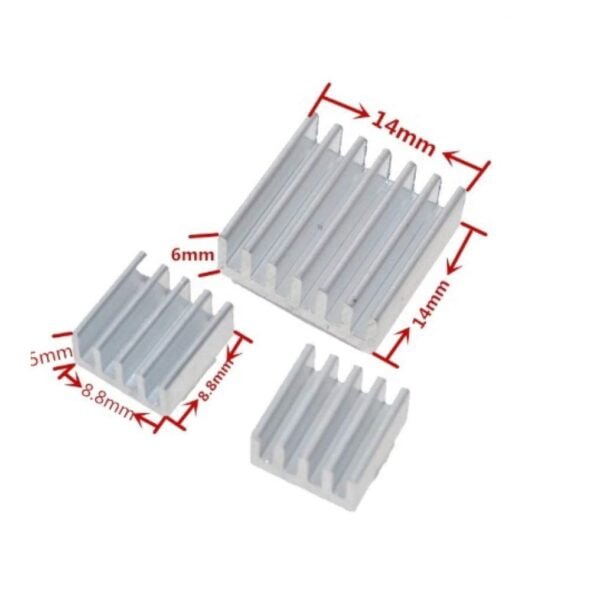 3pcs Aluminum Heatsinks For Raspberry Pi 3 Model A/A+/B/B+