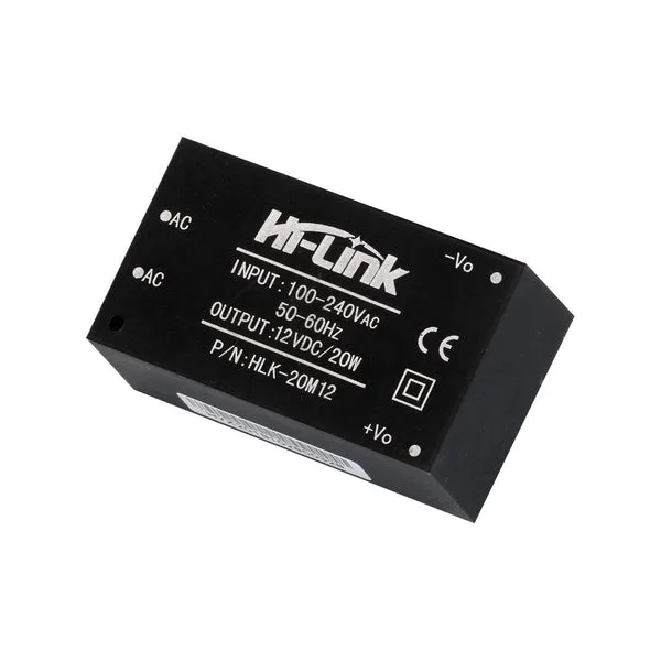 Hi-Link HLK-20M12 AC-DC Power Supply 12V 20W Power Supply AC to DC Converter Switching Power Supply Module Reliable 12V 20W Step-Down Power Supply Module Isolated Switching Power Supply For Industrial Applications