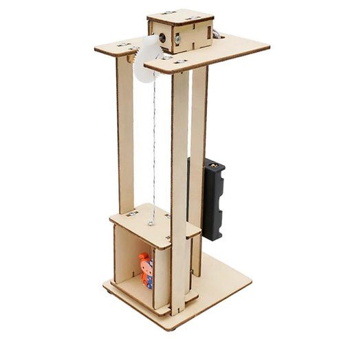 DIY Electric Elevator STEM Kit for Kids STEM Electric Elevator Toy Educational STEM Electric Elevator Model Kit Create and Learn with Electric Lift Kit