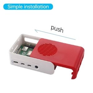 Raspberry Pi 4 ABS Case Red-White without Fan