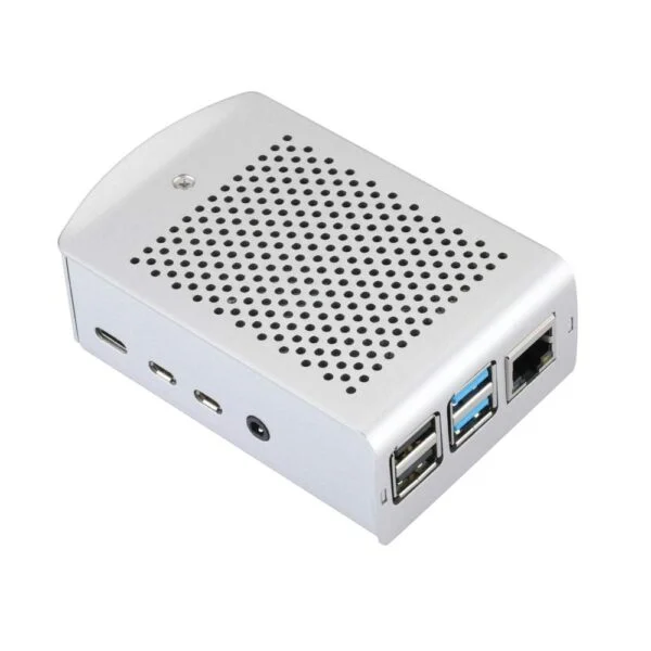 Aluminum Alloy Protective Enclosure Case For Raspberry Pi 4 Model B/B+Silver