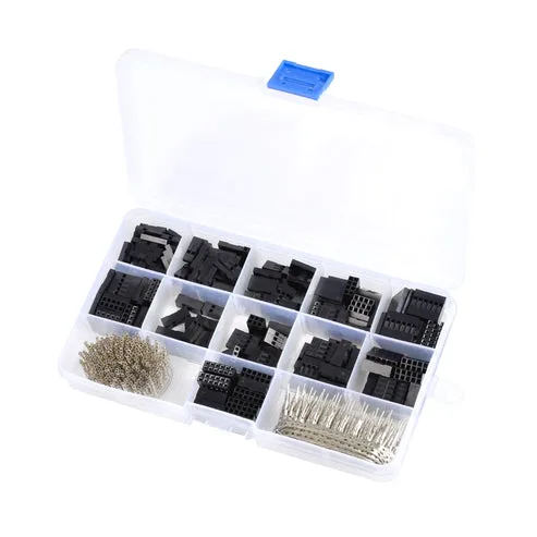 620Pcs 2.54mm Housing Connector Dupont Connector Male Female Crimp Pins Adaptor Assortment JST Connector Kit