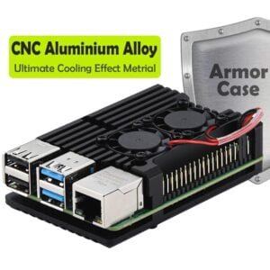 Metal Aluminium Alloy Raspberry Case Pi 4 Armor Cooling Heatsink for Raspberry Pi 4 Model/Pi 4B