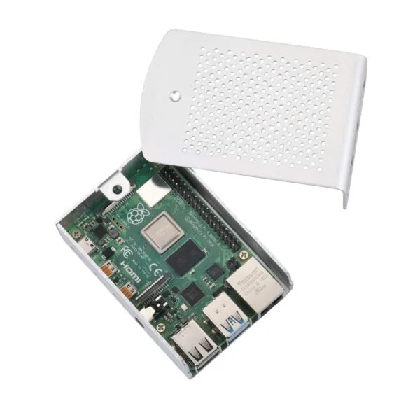 Aluminum Alloy Protective Enclosure Case For Raspberry Pi 4 Model B/B+Silver