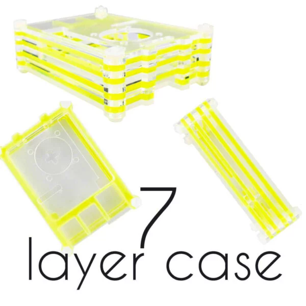 Raspberry Pi 4 9 Layer Acrylic Case Yellow