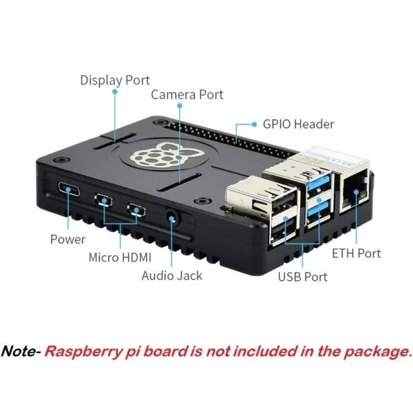 Raspberry Pi 4 Aluminum Alloy Metal Case Armor Enclosure