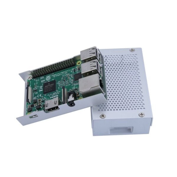 Aluminum Alloy Protective Enclosure Case For Raspberry Pi 3 Model B/B+ - Silver