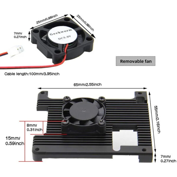 Metal Aluminium Alloy Raspberry Case Pi 4 Armor Cooling Heatsink for Raspberry Pi 4 Model/Pi 4B