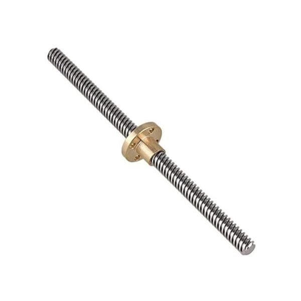 1000mm Trapezoidal Lead Screw 4 Start Lead Screw 8mm Thread 2mm Pitch Lead Screw With Copper Nut 8mm thread 2mm Pitch Lead Screw For 3D Printer Precision 1000mm Lead Screw With Copper Nut High-Quality Trapezoidal Lead Screw For CNC machine