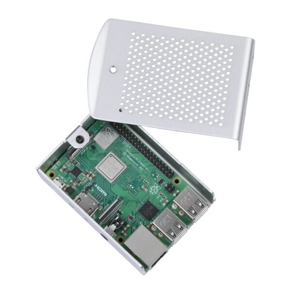 Aluminum Alloy Protective Enclosure Case For Raspberry Pi 3 Model B/B+Silver
