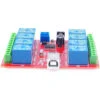 12V 8 Channel USB Relay Module Programmable Computer Control Computer USB Control Switch For Automation