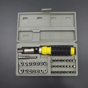 AIWAStainlessSteel41PieceBitSocketSet_ForAutomobileIndustry AIWA 41-Piece Stainless Steel Bit Socket Tool Set Professional Automotive Repair Kit for Cars, Bikes, Workshops & Garages