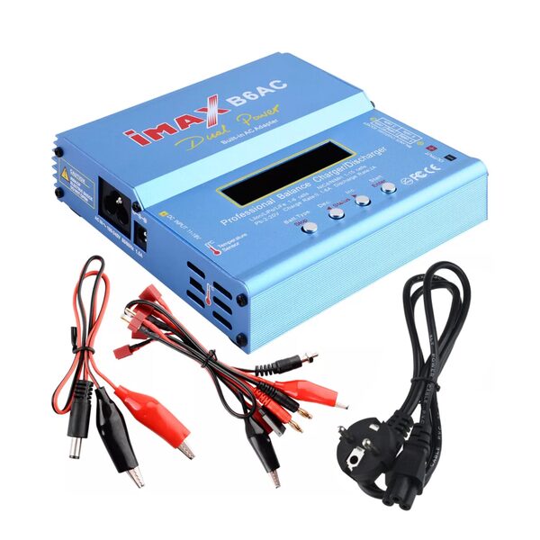 BC0104-1 iMAX B6AC Charger 1-6 Cells 80W B6 AC Charger/Discharger NiMh Lipo Battery Balance Charger with LCD Screen