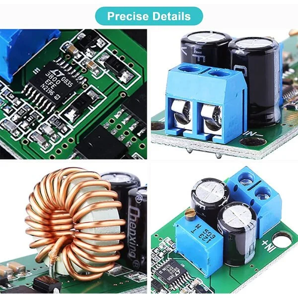 DC-DC Buck Converter Step Down Module, DC 6.5V-60V to 1.25-30V 10A Adjustable Power Supply Voltage Regulator Module, Voltage Step Down Converter Board