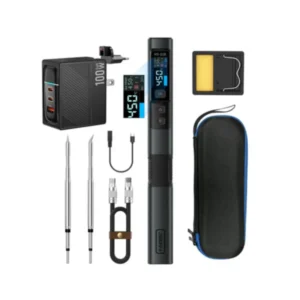 FNIRSI HS-02 Smart Soldering Iron Intelligent Soldering Iron Digital Soldering Iron Temperature Control- Black