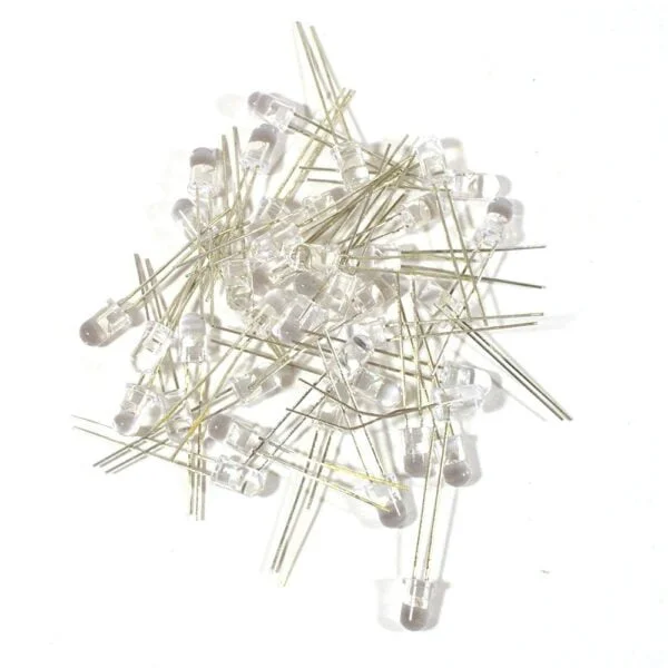 White Led Light Emitting Diode 5mm (Pack Of 5)