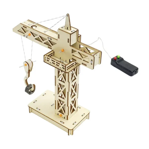 NewProject-2024-07-11T145113.225 DIY Crane Tower STEM Kit Wooden Crane Kit Kids Science Experiment Handmade Tower Crane With Remote Control Crane Science Experiment Kit For Kids