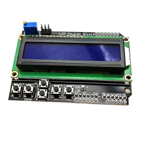 16x2 LCD Keypad Shield Arduino LCD Keypad 1602 LCD Keypad Shield With Blue Backlight For Arduino Blue Screen Backlight Versatile LCD Keypad For Electronics Projects