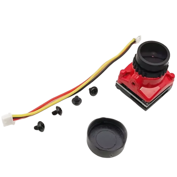 1800TVL CMOS FPV Camera 1/3" Mini FPV Cam With 2.1mm Lens 5-40V Wide Voltage For Drones, RC, And DIY Projects (Red)