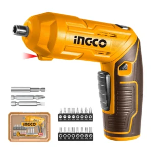 INGCO 4V Cordless Electric Screwdriver & Drill Driver Kit With Rechargeable, 4N·m Torque, 240RPM For Precision Tasks