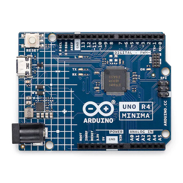 Official_Arduino_UNO_R4_Minima_Board Official Arduino UNO R4 Minima Board Powerful 32-bit Microcontroller With Versatile Connectivity (UART, SPI, I2C, CAN) & Flexible Power Options For Any Project
