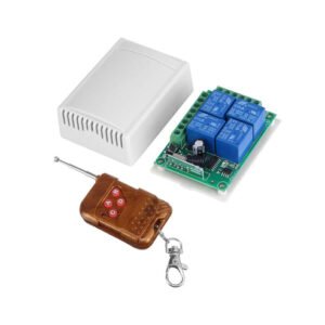 433MHz Wireless Relay Module 433MHz 24V 4 Channel Relay Module Wireless With RF Remote Control Switch - Without Battery - RS4696
