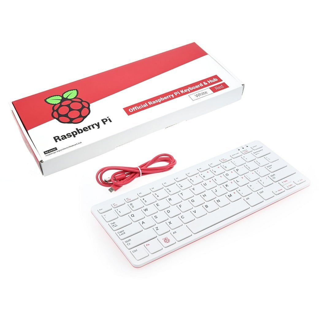 Raspberry Pi Keyboard Official Pi Keyboard Red and White - Innovative ...