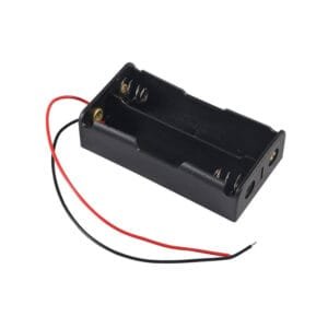 2x18650 Battery Holder Black Plastic Storage Box Case Holder For Battery 2 x 18650 Cell Box, Without Cover