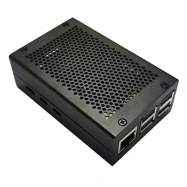 RS5791-1 Raspberry Pi 5 Case Aluminum Case Metal Enclosure for Raspberry Pi 5 2GB, 4GB, 8GB, and 16GB - Black